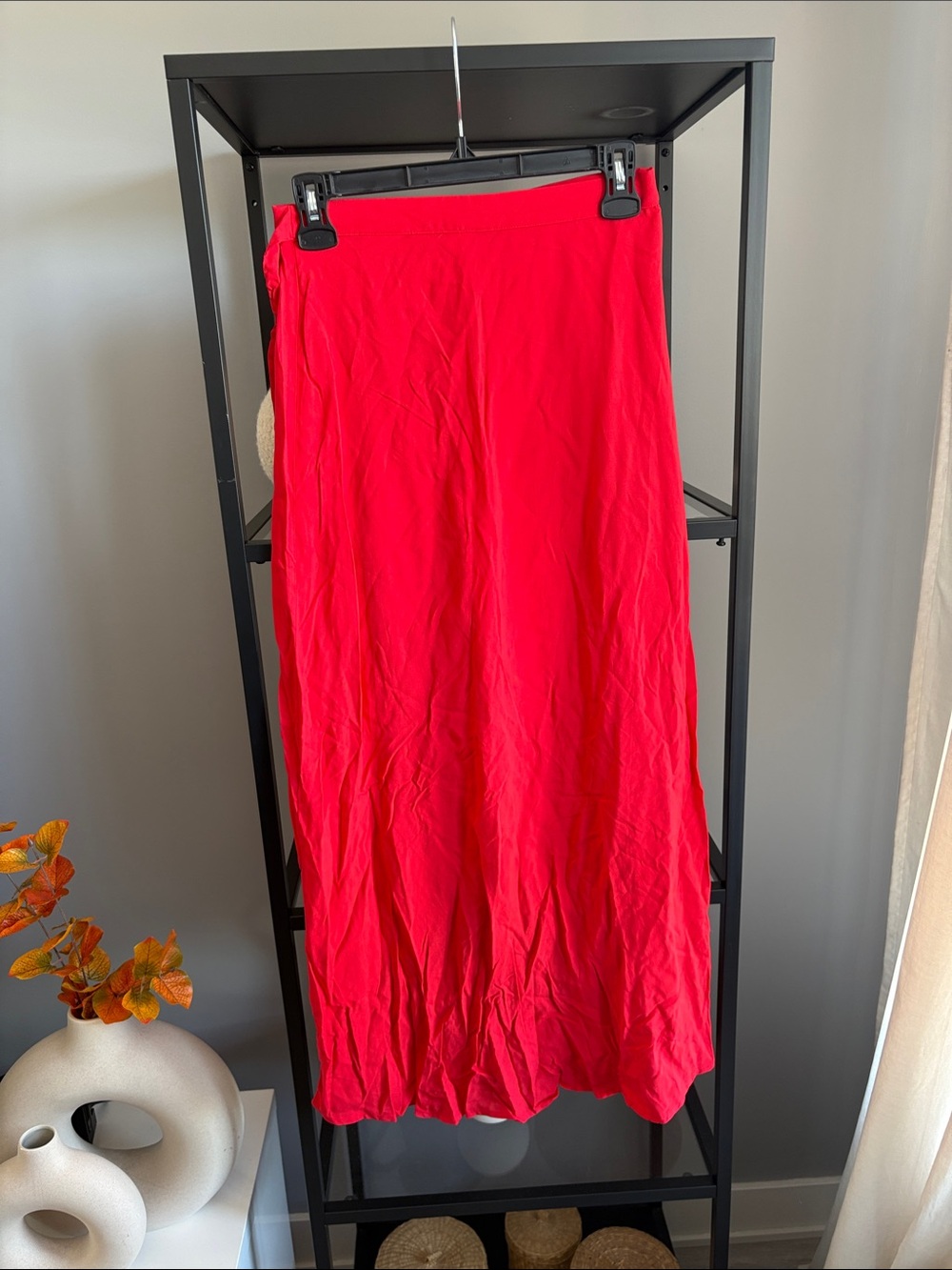 005 Bright Red Women’s Maxi Skirt